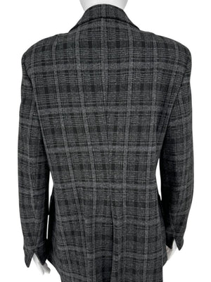 A-K-R-I-S Punto Charcoal Glen Plaid Blazer & Pants Set – Size 10