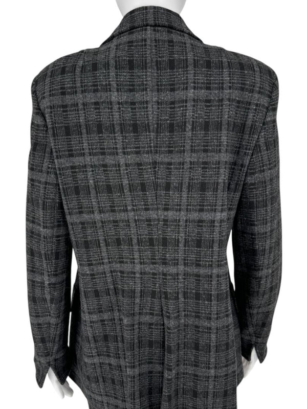 A-K-R-I-S Punto Charcoal Glen Plaid Blazer & Pants Set – Size 10