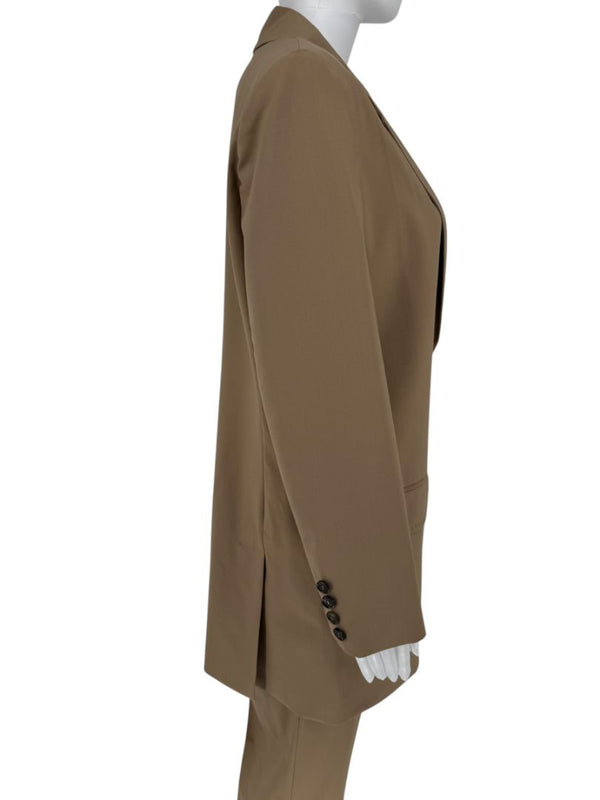 MaxMara Camel Virgin Wool Blazer & Pants Set – Jacket Size 10, Pants Size 14