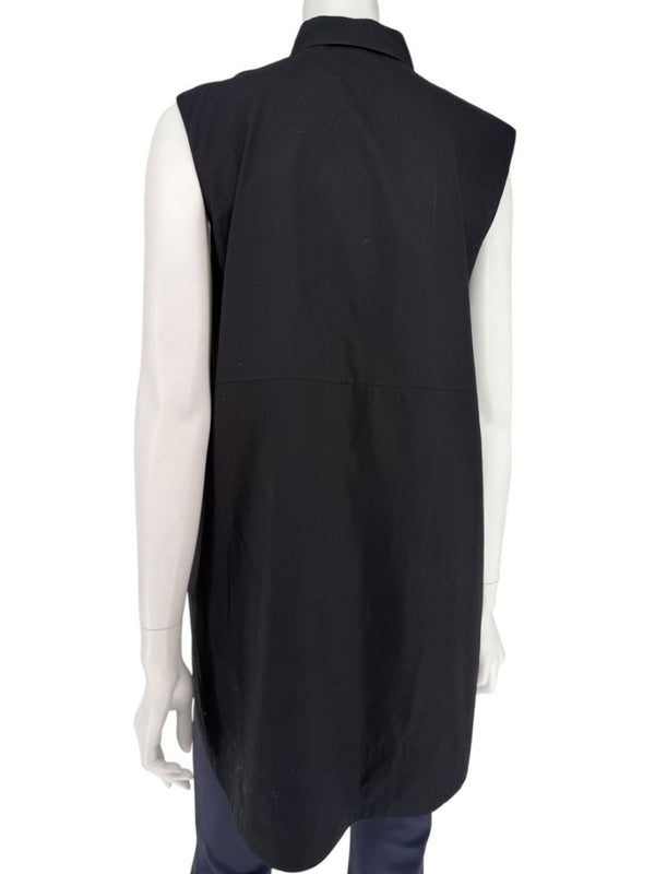 Marni Black Cotton Sleeveless Button-Front Shirt – Size IT 42