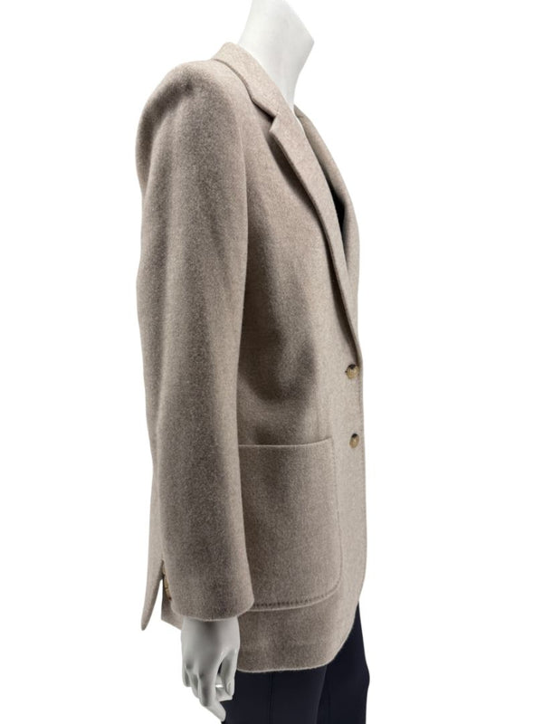Max Mara Bronze-Gold Wool-Blend Blazer – Size IT 44