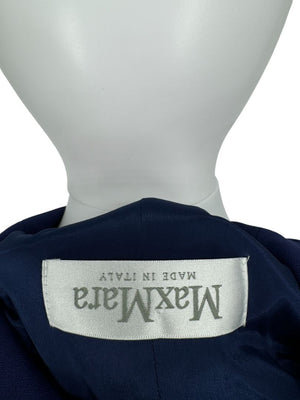 Max Mara Blue Virgin Wool Blend Pant Suit – Size US 12