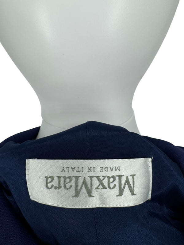 Max Mara Blue Virgin Wool Blend Pant Suit – Size US 12