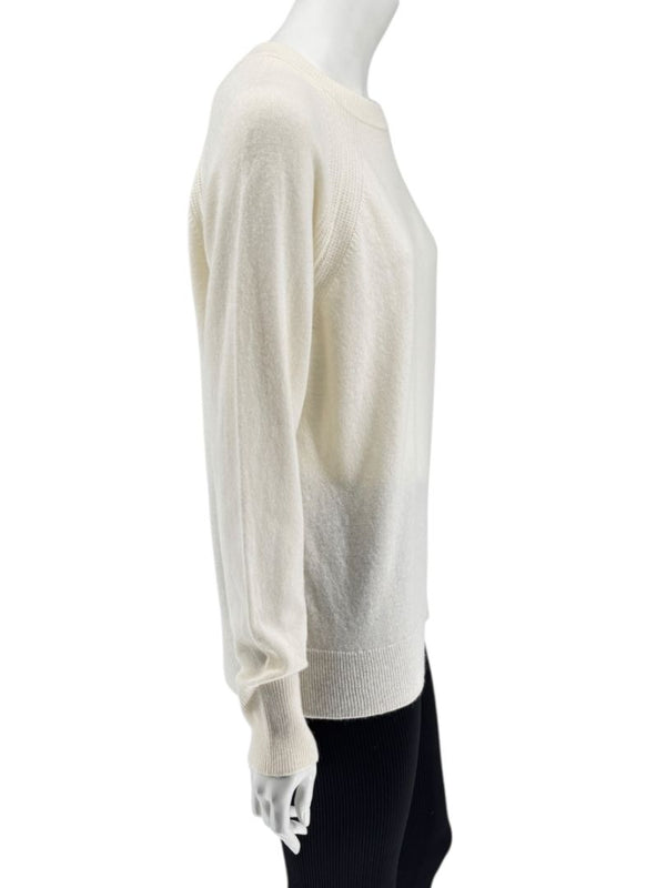 Eleventy Ivory Wool & Cashmere Crewneck Sweater – Size M