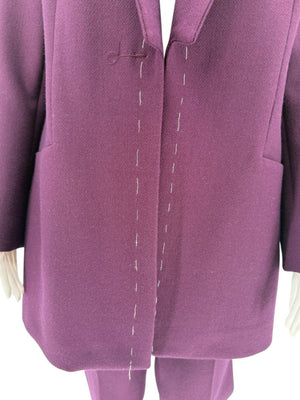 Pamella Roland Plum Tailored Pant Suit – L/XL