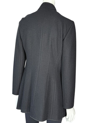 Agnona Black 100% Cashmere Open-Front Coat – Size IT 46 / US 10- NEW