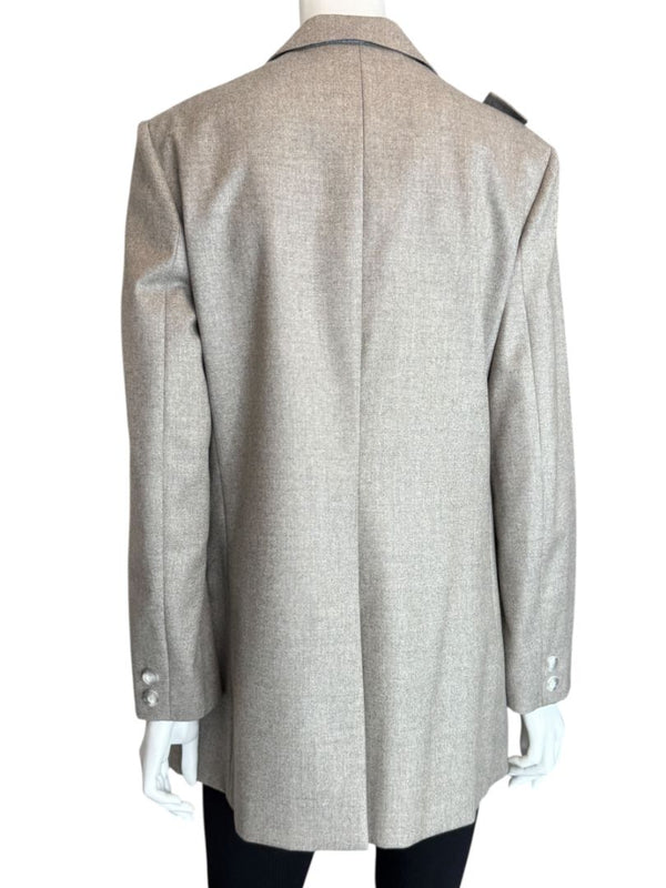 Stella McCartney Grey Wool Structured Blazer – Size IT 40