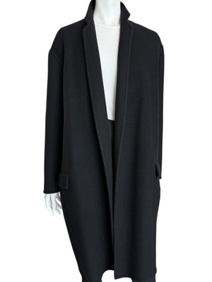Céline 100% Cashmere Long Black Coat – Size FR 36