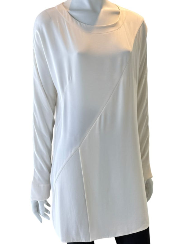 Akris Ivory Mulberry Silk Tunic Top – Size 8