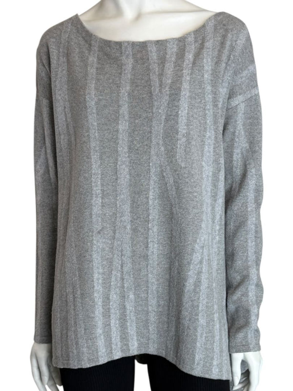 Donna Donna Karan Gray Wool-Blend Oversized Sweater – Size S