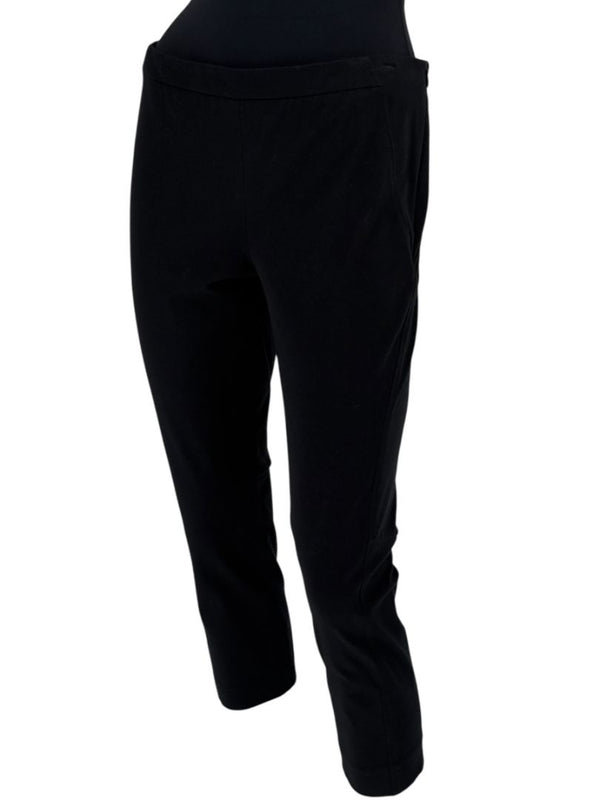 Brunello Cucinelli Black Cropped Stretch Cotton Trousers – Size US 10 / IT 46