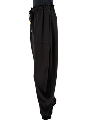 Chloé Black Relaxed Jogger Pants with Drawstring Waist - Size IT 42 / US 6
