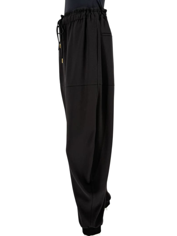 Chloé Black Relaxed Jogger Pants with Drawstring Waist - Size IT 42 / US 6