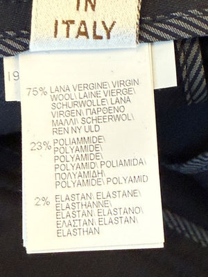 Brunello Cucinelli Charcoal Wool-Blend Trousers with Monili Detail – Size IT 46 (FR 42 / US 10 / DE 40)