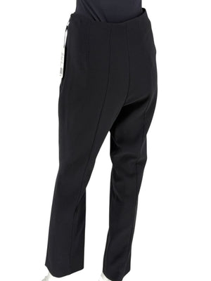 Akris Punto Black Cropped Pants with Velvet Side Stripe – Size US 8