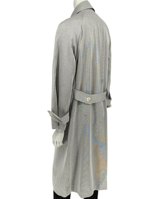 Pamella Roland Grey Cape Style Trench Jacket Double Breasted – Large