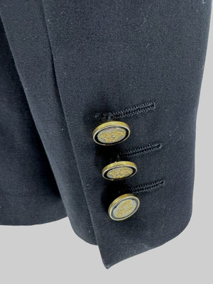 Versace Jeans Couture Black Wool Blend Blazer – Size IT 50 (US 40)