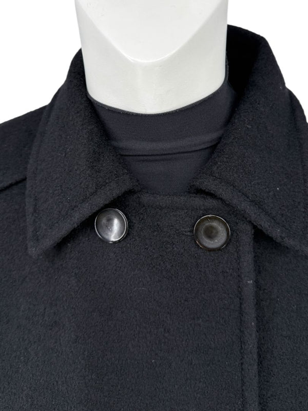 Lida Baday Black Wool Cropped Peacoat – Size 12