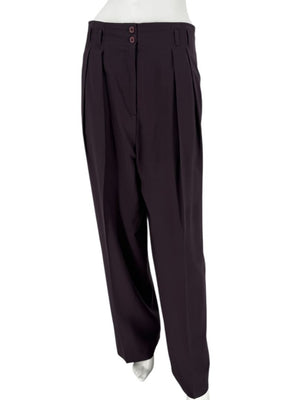 Ron Leal Aubergine Wool-Blend Two-Piece Set – Size 12