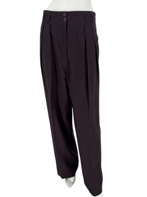 Ron Leal Aubergine Wool-Blend Two-Piece Set – Size 12