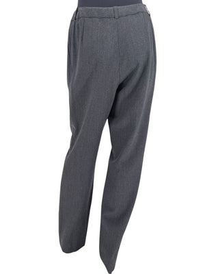 Chanel Charcoal Wool-Blend Straight-Leg Trousers – Size 42