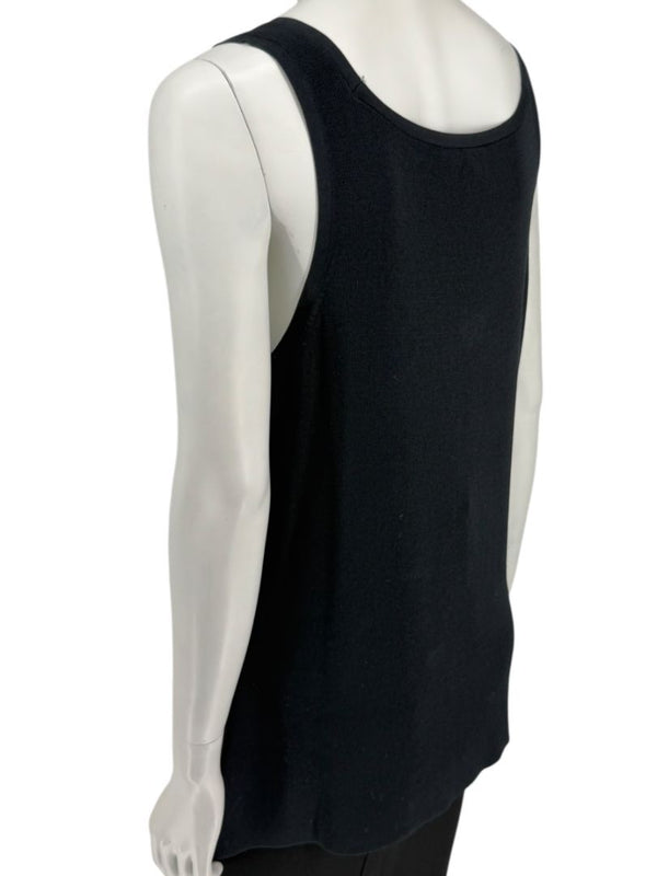 Oscar de la Renta Black Knit Sleeveless Tunic – Size L