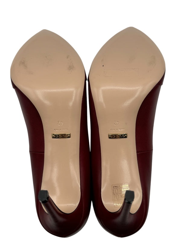 Gucci Sylvie Chain Leather Pumps - Size 42- NWT