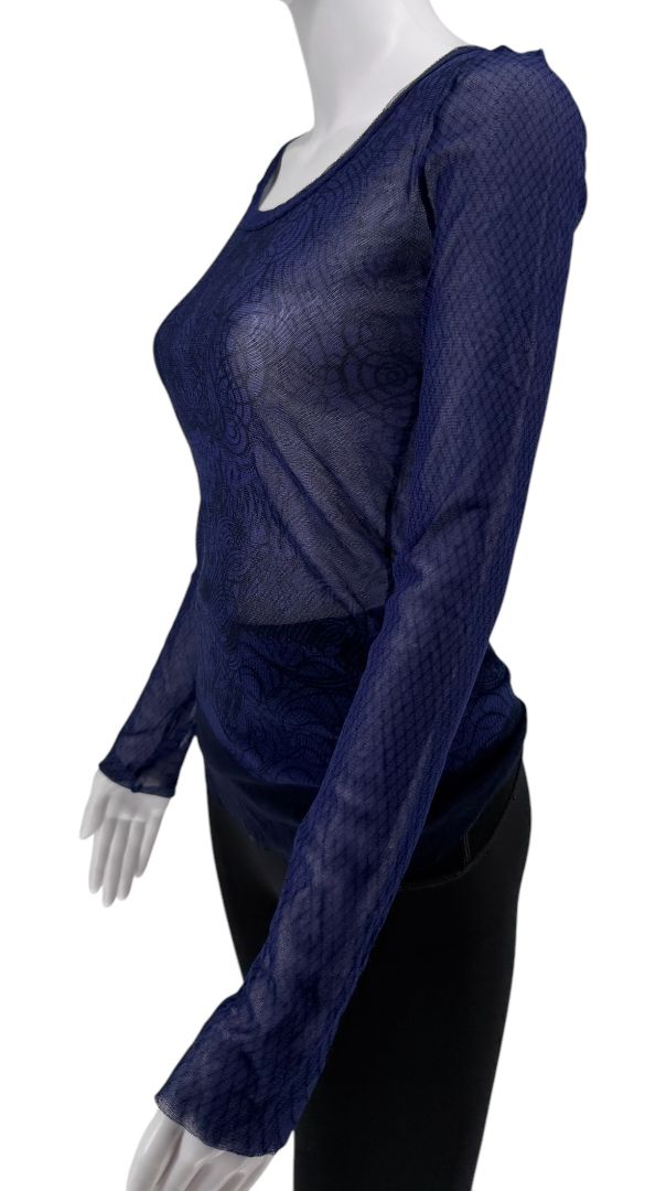 Jean Paul Gaultier Maille Femme Printed Mesh Top - Large