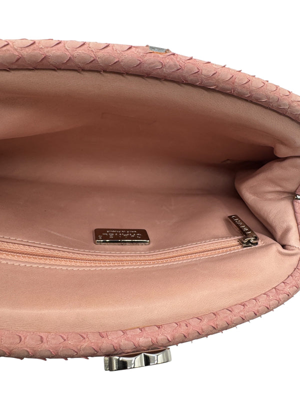 Chanel Python Timeless Clutch Pink