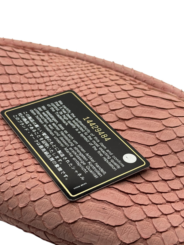 Chanel Python Timeless Clutch Pink