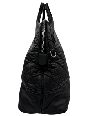 Chanel Black Quilted Coated Canvas Vertical Sport Weekender Bag