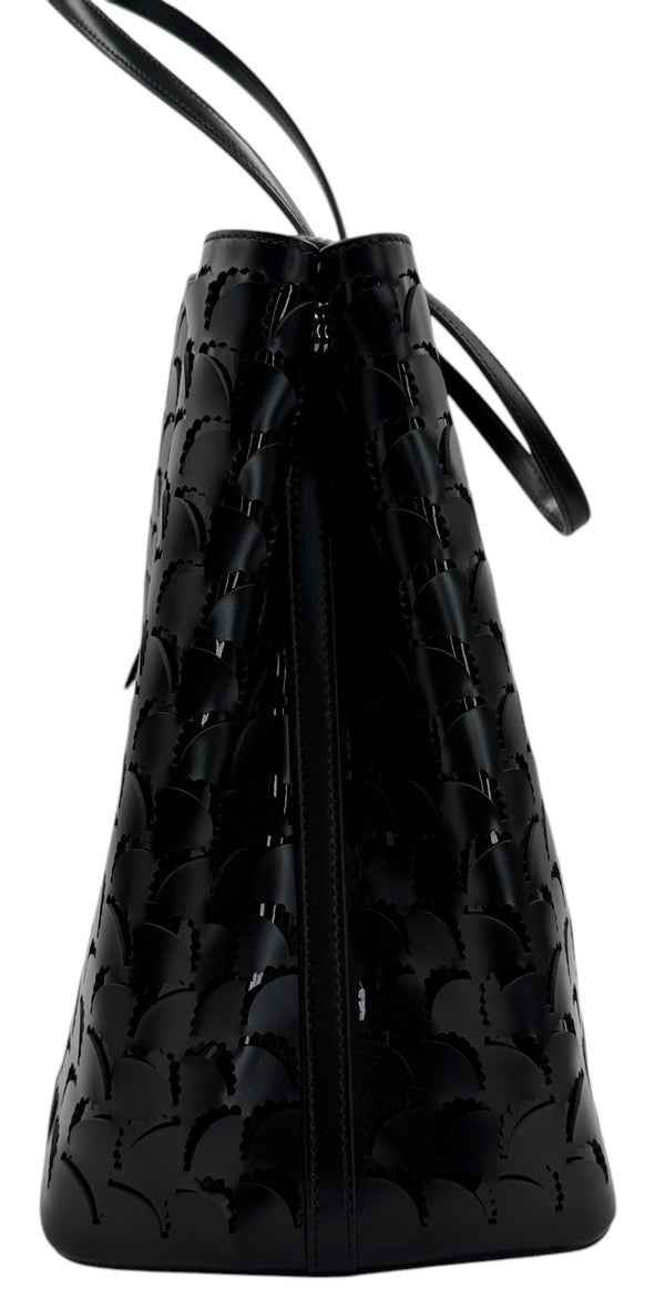 Alaïa Large Mina Tote In Black Leather with Pouch