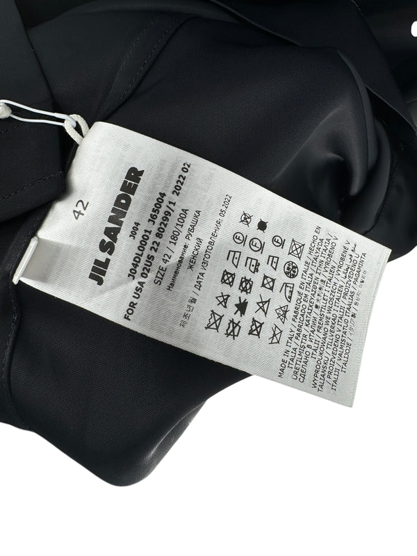 Jil Sander - Shirt Dress in Black NWT - Size 42