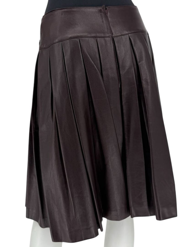Chanel Fall 2001 Pleated Lambskin Skirt – Size 42