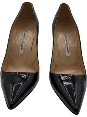 Manolo Blahnik Black Patent Leather Classic Pumps – Size 39