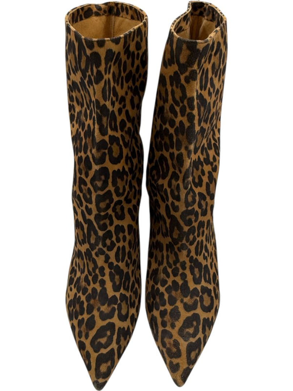 Aquazzura Leopard Print Calf Hair Booties – Size 39