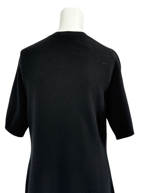 Louis Vuitton Black Cashmere Sweater Dress with Hardware Detail – Size L