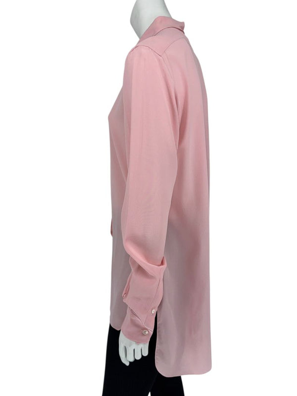 Victoria Beckham Rose Pink Silk Blouse – Size US 10 / UK 14