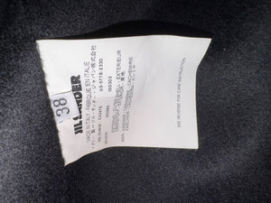 Jil Sander Black Cashmere Collarless Coat – Size 38 IT