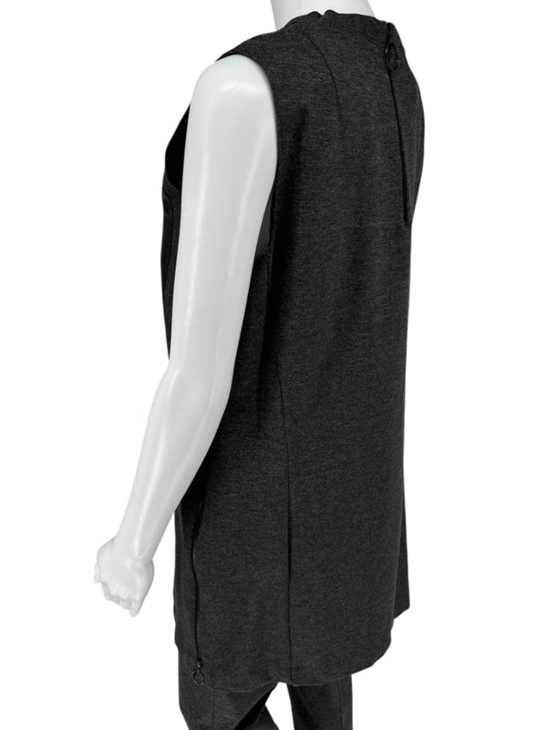 Akris Punto Charcoal Grey Sleeveless Tunic & Tapered Pants Set – Size 10