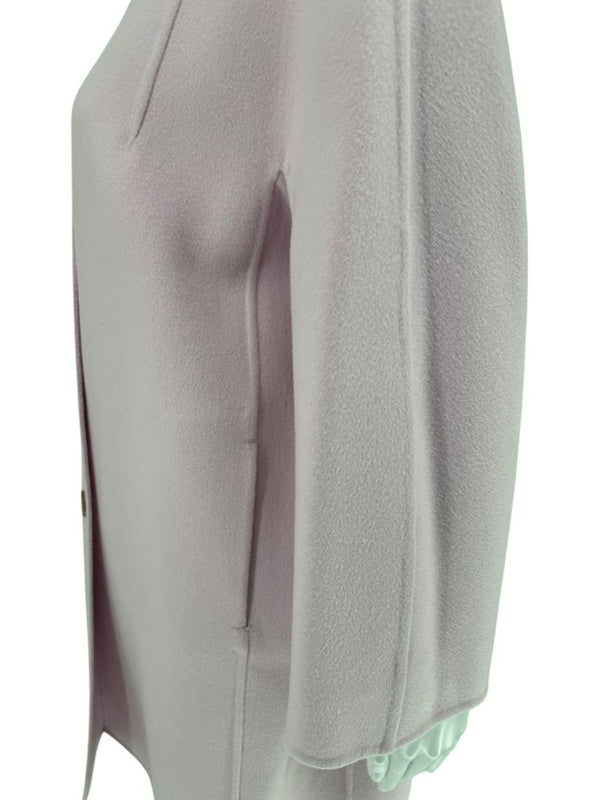 Jil Sander Pale Pink Virgin Wool Button-Front Coat – FR 38