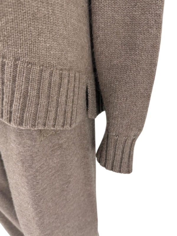 Max Mara Camel Brown Wool & Cashmere Knit Lounge Set – Size M