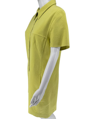 A-K-R-I-S- Lime Snap-Front Polo Dress - Size 10