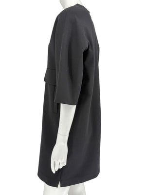 Max Mara 'Cucito a Mano' Black Wool Cocoon Dress – Size IT 40 (US 4/6)