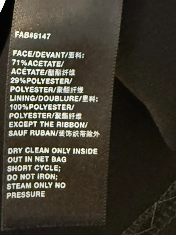 Lafayette 148 Black Shift Dress with Pleated Ruffle Sleeves – Size M