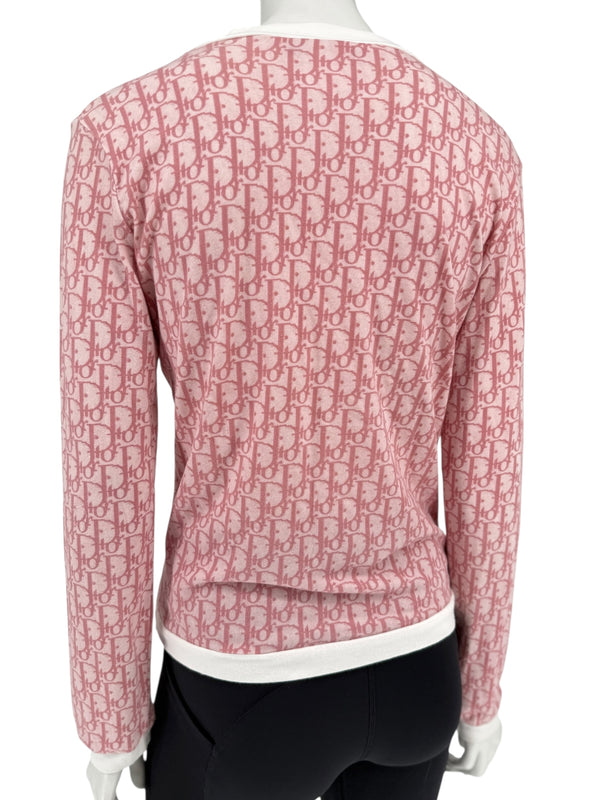 Christian Dior by John Galliano Diorissimo V-Neck Long Sleeve Shirt – Size FR 44
