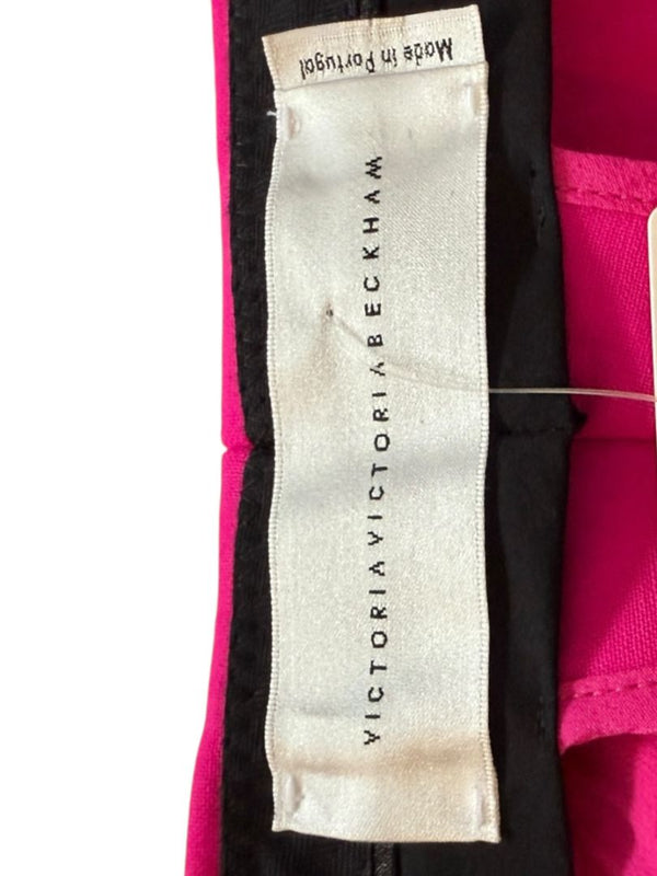 Victoria Victoria Beckham Fuchsia Wool-Blend Tailored Trousers – Size US 10