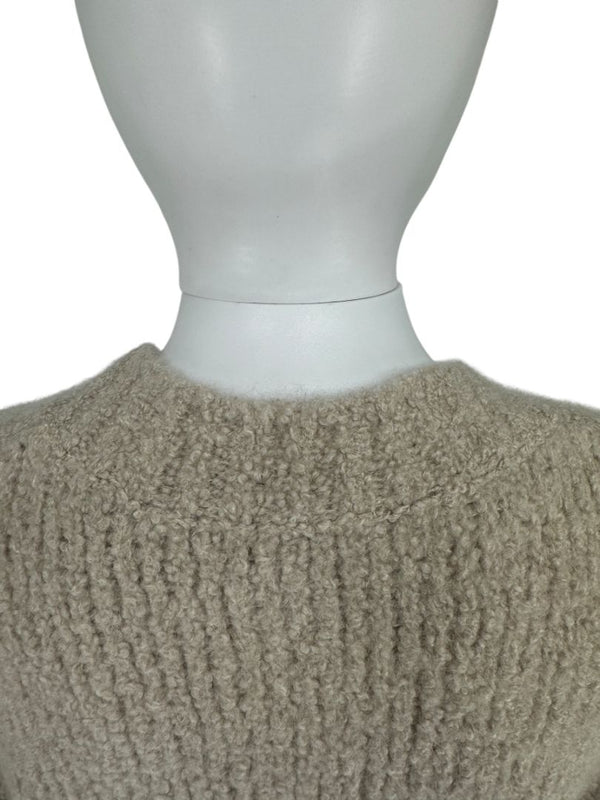 Gabriela Hearst Beige Bouclé Cashmere-Silk Cardigan – Size L