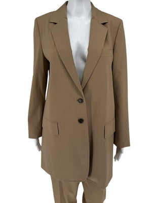 MaxMara Camel Virgin Wool Blazer & Pants Set – Jacket Size 10, Pants Size 14