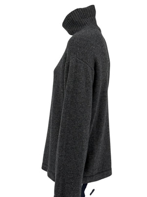 S MaxMara Charcoal Wool-Cashmere Turtleneck Sweater – Size S